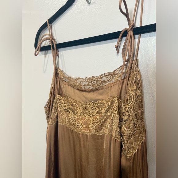Aerie Shine Mini Dress in Bronze, Size L- NWT - Picture 6 of 8